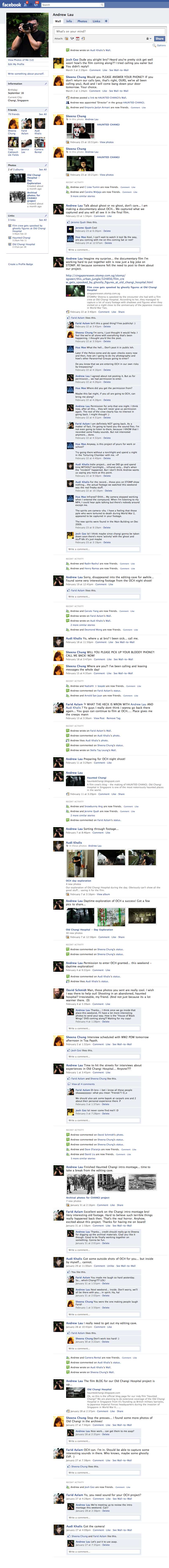 Andrew's Facebook Profile